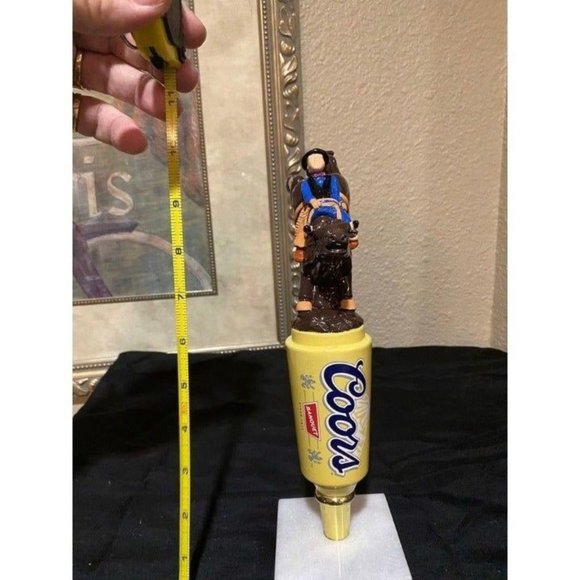 COPY - RARE!! Coors Banquet Bull Riding Rodeo Beer Tap Handle - Picture 9 of 10